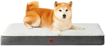 EHEYCIGA Orthopedic Dog Bed Large with Removable Washable Cover, 36IN Beige by EHEYCIGA