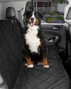 Durable Dog Car Seat Cover/Hammock for Back Seat, Waterproof, Universal Fit for Trucks, Cars, and SUVs