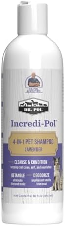 Dr. Pol Incredi-Pol 4-in-1 Pet Shampoo | Cleanse, Condition, Detangle & Deodorize | Luxurious Grooming for a Soft, Silky Coat | Lavender | 16 oz by DrPol