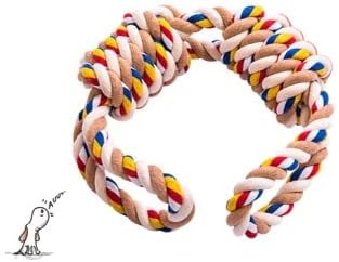 PawfectPals Indestructible Tough Twisted Dog Chew Rope Toy Teething and Tug of War for Large Dogs (Double Grip Loops and Knots)