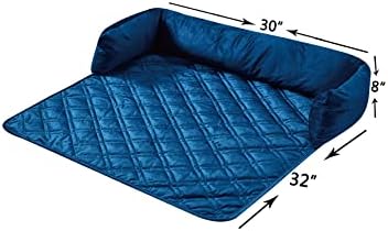 Brilliant Sunshine Dark Blue Velvet Dog Sofa Slipcover, Medium - Image 3
