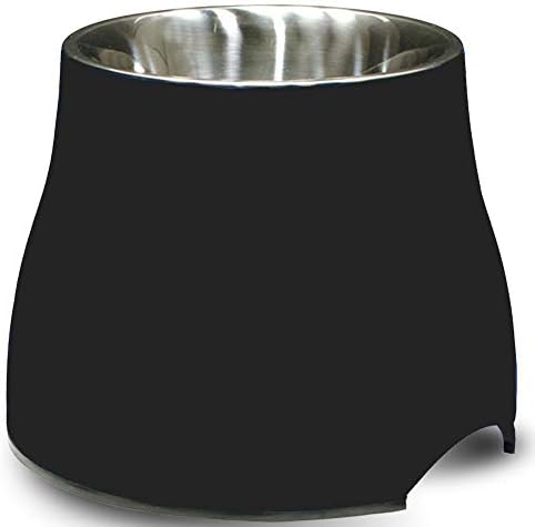Dogit Elevated Dog Bowl, Stainless Steel Dog Food and Water Bowl for Small Dogs, Black, 73744 by Dogit