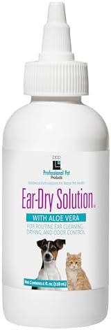 Professional Pet Products Dog Ear Dry Solution - Dries & Cleans Dog Ears - 4 fl oz by Unknown