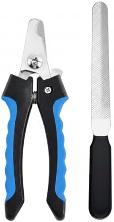 Pet Nail Clippers and File Set for Dogs & Cats – Professional Stainless Steel Nail Trimmer with Safety Guard, Non-Slip Handle, Easy to Use, Perfect for Small, Medium & Large Pets by Unknown