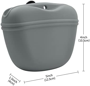AUDWUD Silicone Dog Treat Pouch with Clicker Magnetic Closure Secure Clip - Image 5