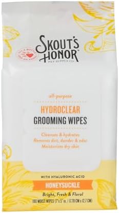 SKOUT'S HONOR HydroClear Grooming Wipes for Dogs and Cats- HS, 100 Count by SKOUTSHONOR