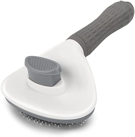 Depets Cat Brush for Shedding, Skin Friendly Self-Clean Dog Slicker Brush by Depets