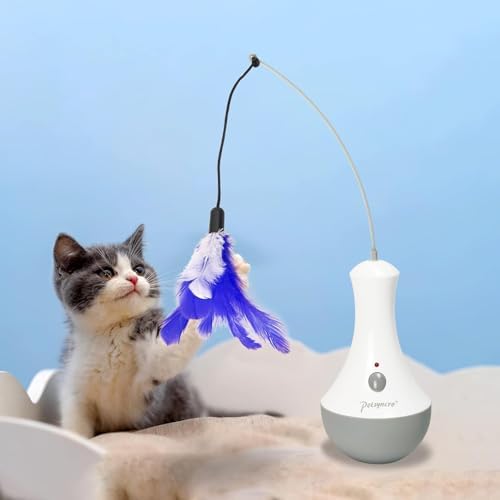 DOEL Replacement Feather Wand for Cat Toys Automatic Electric Tumbler Cat Exercise Toy for Play Kitten Teaser Feather - Image 5