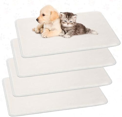Drydiet 4 Pcs Cat Carrier Pad Reversible Liner, Beige, 17 x 11 Inch by Drydiet
