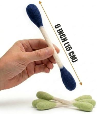Glaciart One Swabs Cat Toys with Catnip - 6 Pk | Durable for Chew, Cute Cat Toys Interactive Kitty for Boredom, Exercise, & Play | Filled w/Organic Catnip for Anxiety & as Digestive Aid | Gift Idea - Image 2