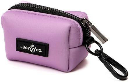 Lucy & Co. Bouquet Dog Poop Bag Holder and Dispenser, Clips to Leash, Water-Repellent Neoprene, Includes Refill Roll by LucyCo