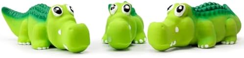 Squeaky Dog Toys for Medium Dogs, Soft Latex Squeaky Dog Ball, Cute Funny Squeak Crocodile Pet Toys by Pawdoer