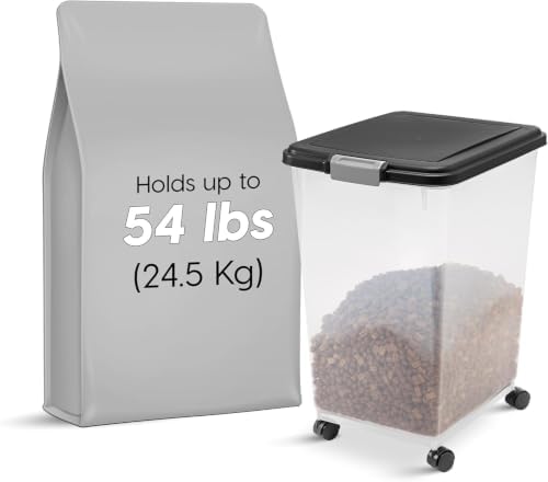 IRIS USA Dog Food Storage Container, Up to 54 lbs, Black, Made in USA - Image 5