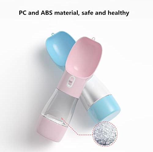 Portable Dog Water Bottle with Food Container Dishwasher Safe-Pink - Image 6