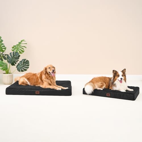 EHEYCIGA Orthopedic Dog Bed Large with Removable Washable Cover, 47IN Black - Image 7