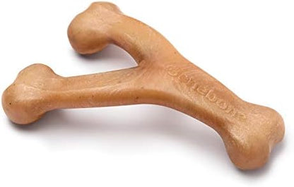 Benebone Wishbone Dog Chew Toy for Aggressive Chewers, Real Chicken, Giant by Benebone