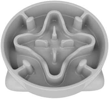 Slow Feeder Dog Bowls Medium Breed, Dog Food Bowl Medium Anti-Choking Bloat Stop Puzzle Healthy Eating Bowl (Gray, 2 Cup) by TOKAYIFE