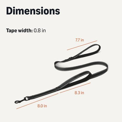 Amazon Basics Dog Leash, 4ft with 2 Comfortable Dual Padded Handles for Traffic Control, Highly Reflective Leashes for Large & Medium Dogs, Night Safety, Easy Snap Hook, Black - Image 5
