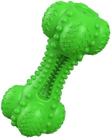SCHITEC Squeaky Dog Chew Toy for Aggressive Chewers Large Breed, Tough Interactive Teething Rubber Bone for Big Medium Dogs by SCHITEC