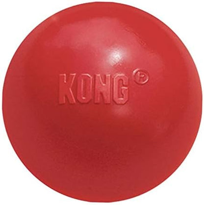 KONG Ball with Hole, Natural Rubber Fetch Toy, Red, for Large/Medium Dogs - Image 4