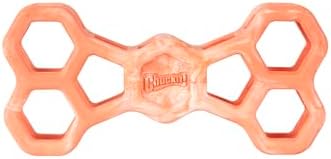 Chuckit! Holee Roller Dog Treat Puzzle Bone, Small, Orange – Interactive Treat & Chew Puzzle Toy for Dogs Up to 20 lb – Durable Rubber Bone‑Shaped Fetch Toy for Mental Stimulation – Pack of 1 by Chuckit