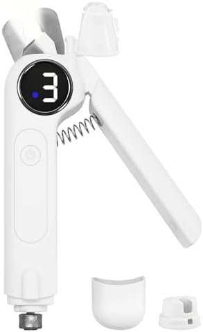 Dog Nails Clippers & Grinders - 2in1 Trimmer with LCD Display and LED Lights Cat Claw Nail File with Protective Guard Rechargeable Electric Pet Toenail Silent Grooming Pro by COWGOLDCHILD