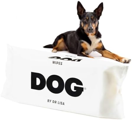 DOG by Dr. Lisa - Dog Wipes - Plant-Based, Natural Bathing Wipes for Dogs - Made from 100% Compostable Bamboo - Vet-Created - Vegan, Non-Toxic - 80 Count by DOGbyDrLisa
