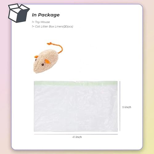 Cat Litter Box Liners, 20 Count 41" x 19" Large Extra Durable Litter Pan Bags with Drawstring Heavy Duty Liner Bags for Pet Litter Tray,Unscented - Image 6