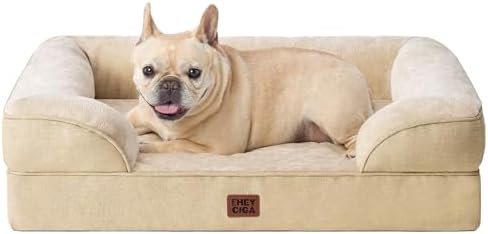 EHEYCIGA Orthopedic Small Dog Bed, Waterproof Memory Foam Washable Pet Beds by EHEYCIGA