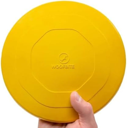 "Indestructible Dog Disc - Lifetime Replacement - Medium & Large Breed - Ultra Durable for Aggressive Chewers - Tough & Strong, Heavy Duty Natural Rubber Toy - Fetch, Tug, & Chew - 8in by WoofBite