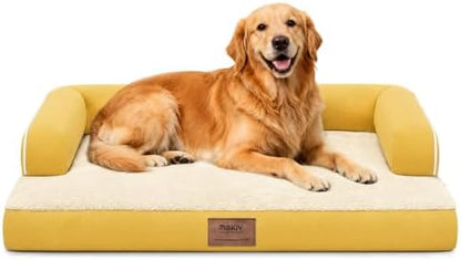 MEKIY Orthopedic Washable Dog Bed with Bolster for Medium to Large Dogs by Mekiy