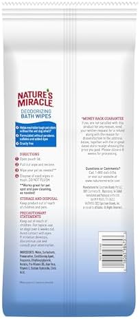 Nature's Miracle Deodorizing Bath Wipes for Dogs, 100 Count - Image 2