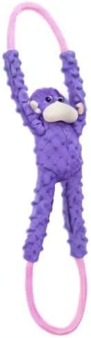 ZippyPaws RopeTugz Durable Dog Pull Rope Toy - Purple Monkey - Image 3