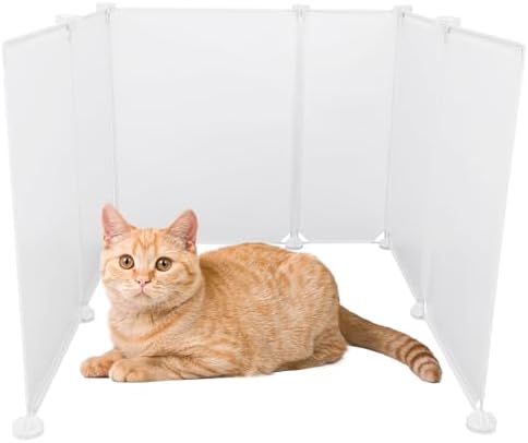 FHTONGE Large Cat Litter Box Enclosure Splash Guard to Protect Wall Floor by FHTONGE