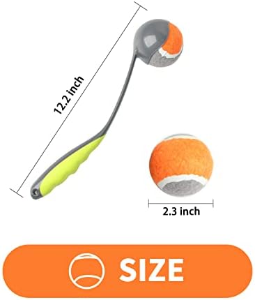 PAWISE Dog Ball Launcher for Small & Medium Dogs, 12.2" Dogs Fetch Toy with Tennis Bal, Portable Hands-Free Pick-Up Thrower for Indoor & Outdoor Play - Image 3