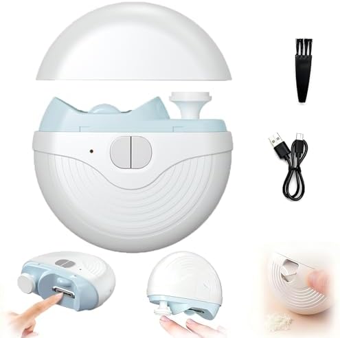 Electric Nail Clipper for Seniors & Toddler Nail Clipper 3 in 1,2026 Electric Nail Trimmer with LED Light&Polishing,Adjustable 3 Speeds Automatic Nail Cutter for Thick Toenails,Adults,Baby Blue by Unknown