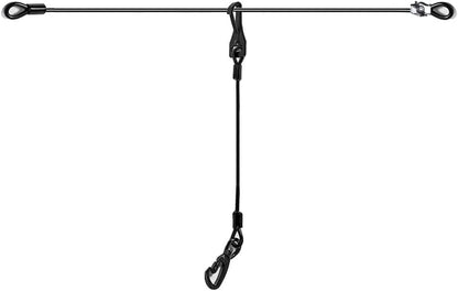 Dog Seat Belt,5FT Chew-Proof Stainless Steel Wire Tether for Car Safety by MiMetty