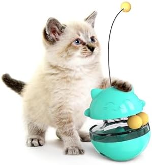Interactive Cat Toy Treat Dispenser - Wobble Teaser Ball with Food Feeder and Swivel Wand for Cats & Kittens - Image 6