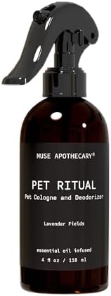 Muse Apothecary Pet Ritual Pet Cologne Spray for Dogs - Dog Perfume Spray Long Lasting After Bath - Pet Perfume for Dogs - Essential Oils Infused - 4oz, Lavender Fields by MuseApothecary