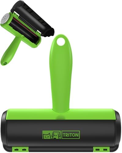 Triton Pet Hair Removal Tool w/Fur Trapping Compartment, Green by Triton