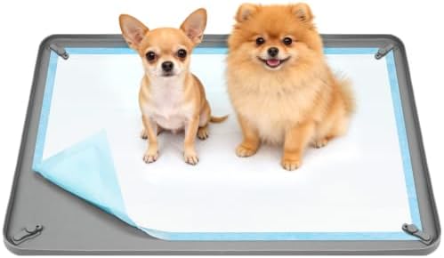 Silicone Puppy Pad Holder Tray with Clips, Fits 24" x 35" Pads by Unknown
