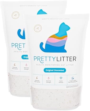 PrettyLitter Health Monitoring Cat Litter, Unscented, 2-Pack, 6 lb. Bags by PrettyLitter
