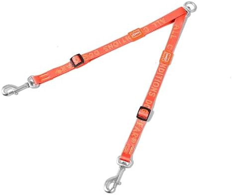 HOWGO Double Dog Leash,Tangle-Free 360 Swivel(Orange, Pro M-L Splitter) by HOWGO