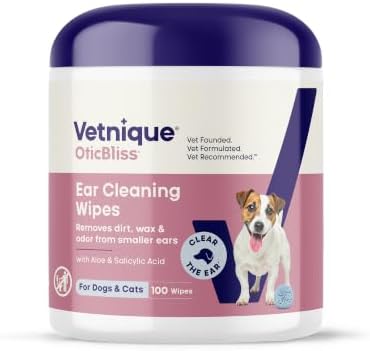 Vetnique Oticbliss Dog Allergy Ear Drops & Advanced Cleaning Wipes Bundle - Image 6