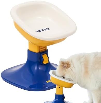 PETHROOM Well Fit Elevated Dog Bowl Stand, Yellow & Blue by PETHROOM