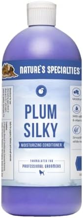 Nature's Specialties Plum Silky Dog Conditioner Concentrate for Pets, Natural Choice for Professional Groomers, Keratin and Silk Proteins, Made in USA, 32 oz by NaturesSpecialties