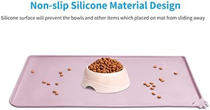 AUDWUD Waterproof Silicone Pet Feeding Mats,Anti Slip Dog Food Bowl Pad - Image 2