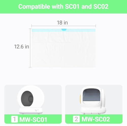Cat Litter Box Liners with Bag Dispenser Compatible with MeoWant-SCO1 SCO2 - Image 3