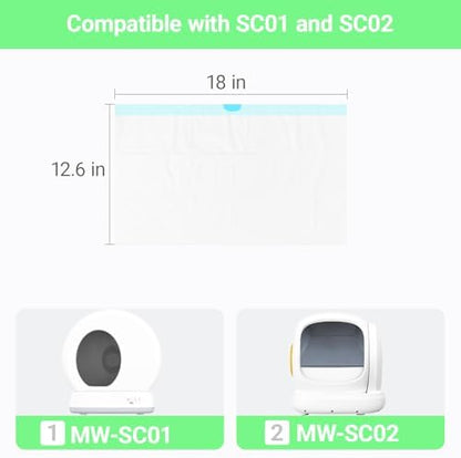 Cat Litter Box Liners with Bag Dispenser Compatible with MeoWant-SCO1 SCO2 - Image 3