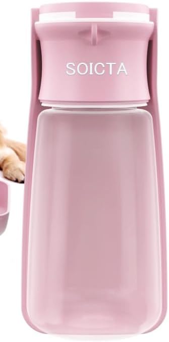 Portable Dog Small Animals Water Bottle for Walking 19 OZ or 12 OZ Pet Water Bottles for Puppy Medium Large Dogs Little Animals Water Dispenser Dog Small Animals Water Bowl